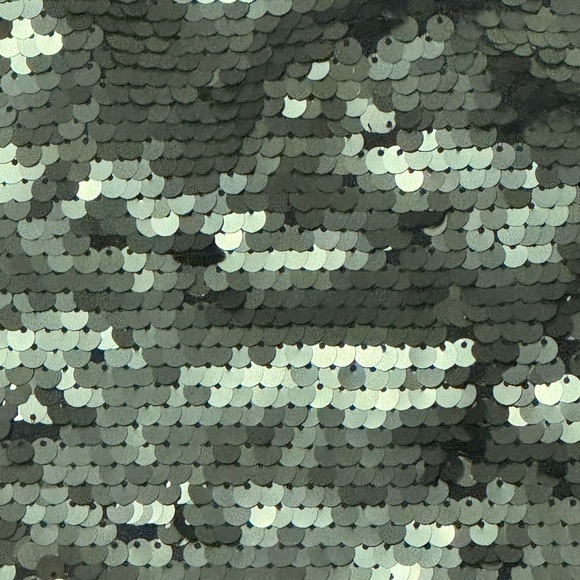 LOFT Sequin Mini Skirt Rich Army Green Size 4 Holiday Christmas Glam Party Event - Picture 5 of 7